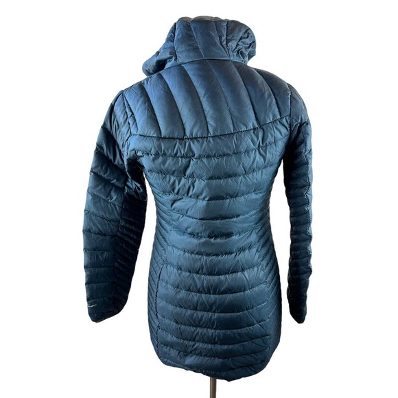 Eddie Bauer Astoria Hooded Down Parka Blue Hooded Puffer Jacket Coat Size XS - Picture 6 of 13